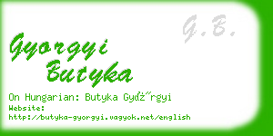 gyorgyi butyka business card